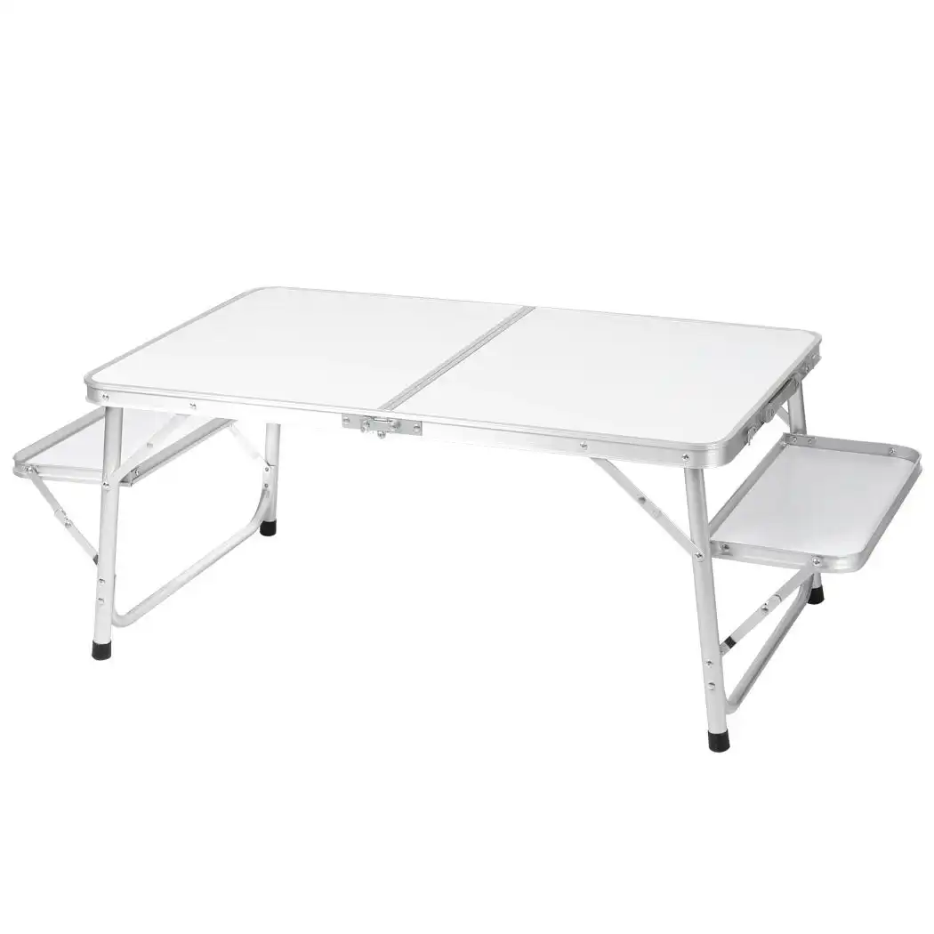 Levede Camping Table Folding Portable Outdoor Aluminium Foldable Picnic BBQ Desk (UL0110-WH_1)