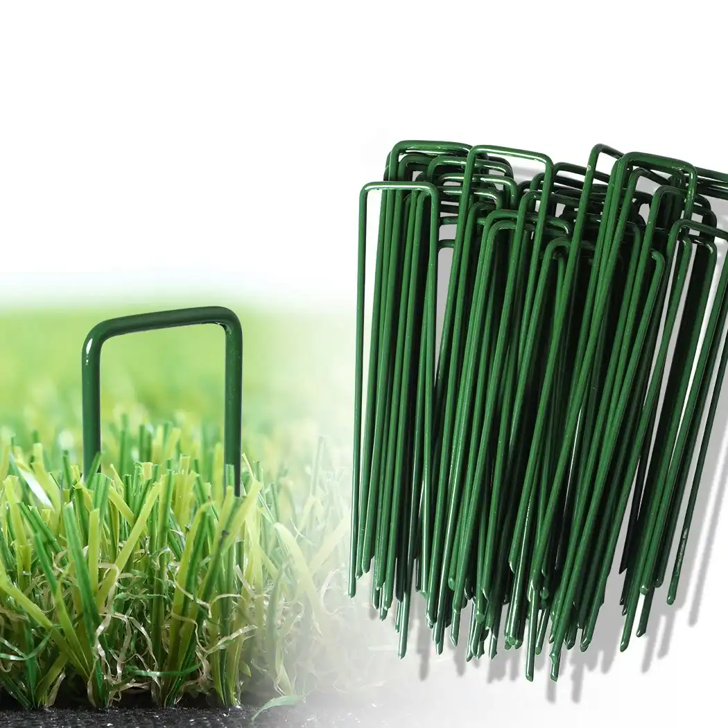 Marlow 200PCS Synthetic Artificial Grass Pins U Turf Peg Fastening Lawn Weed Mat