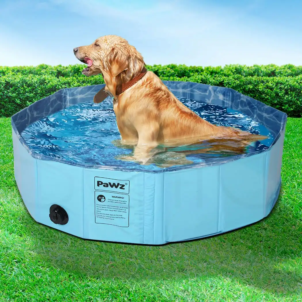 Pawz Folding Swimming Pool Dog Cat Washing Bath Tub Portable Summer Outdoor M