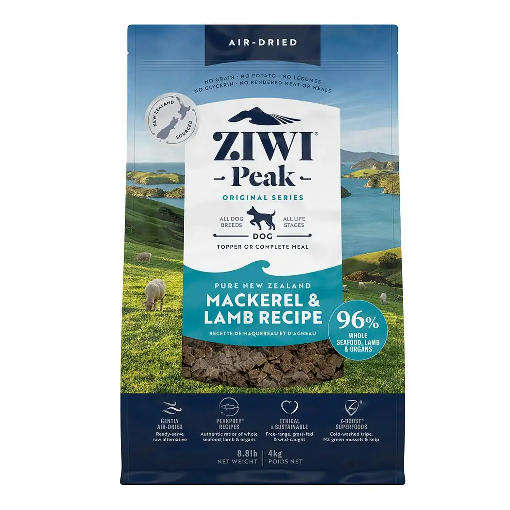 Ziwi Peak Air Dried Dog Food 4kg Mackerel & Lamb