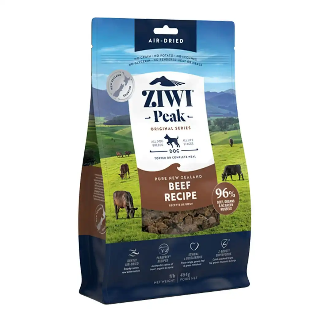 Ziwi Peak Air Dried Dog Food 454g Beef