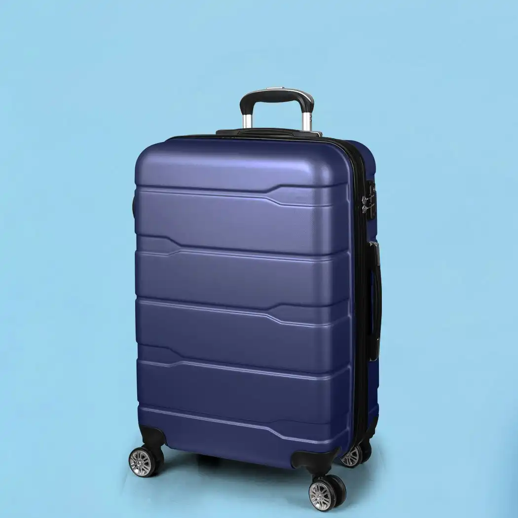 Slimbridge 24" Inch Expandable Luggage Travel Suitcase Case Hard Shell TSA Navy
