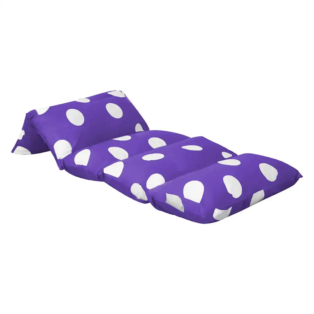Dreamz Foldable Mattress Kids Pillow Bed Cushion Sofa Chair Lazy Couch Purple L