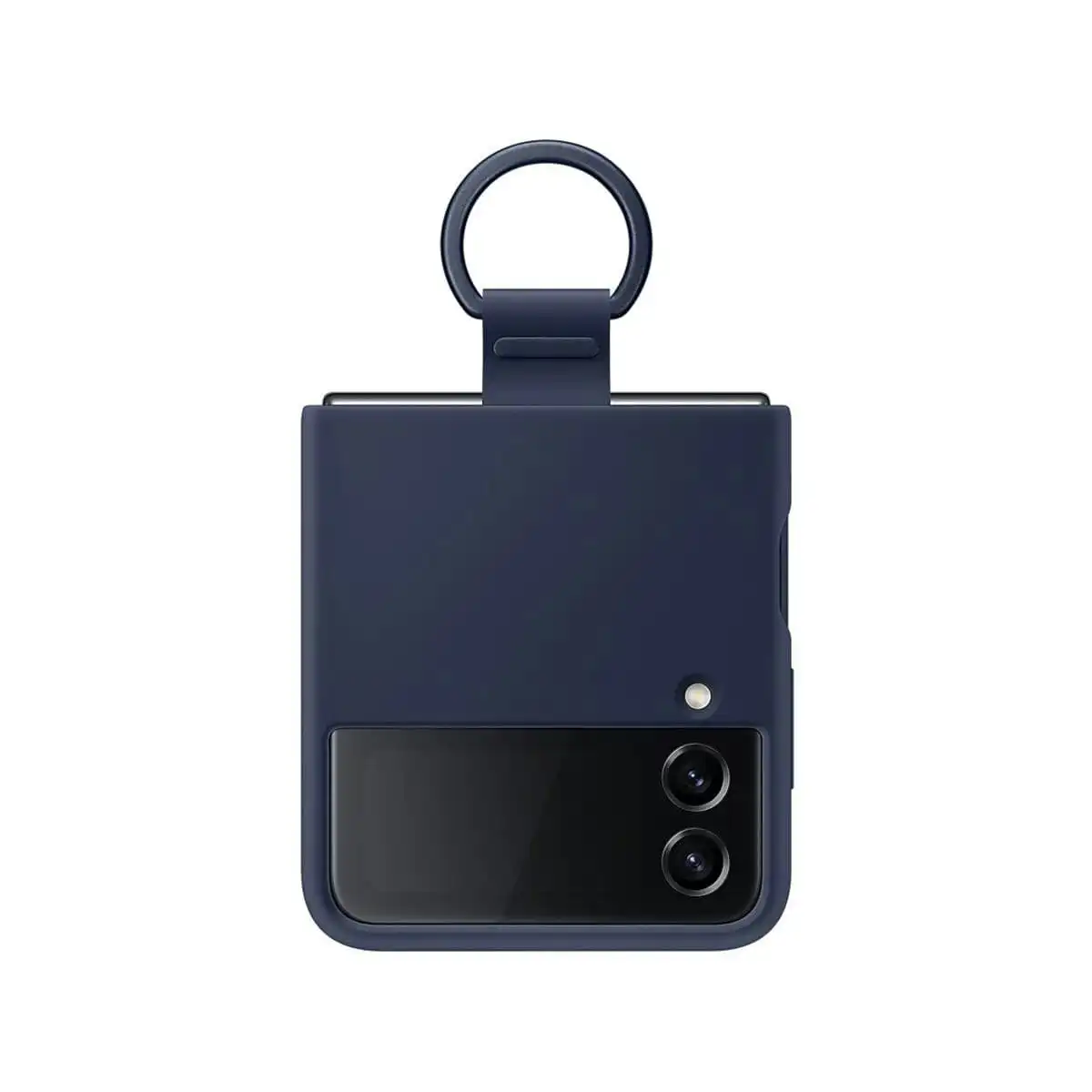 Samsung Silicone Cover with Ring for Galaxy Z Flip4 - Navy
