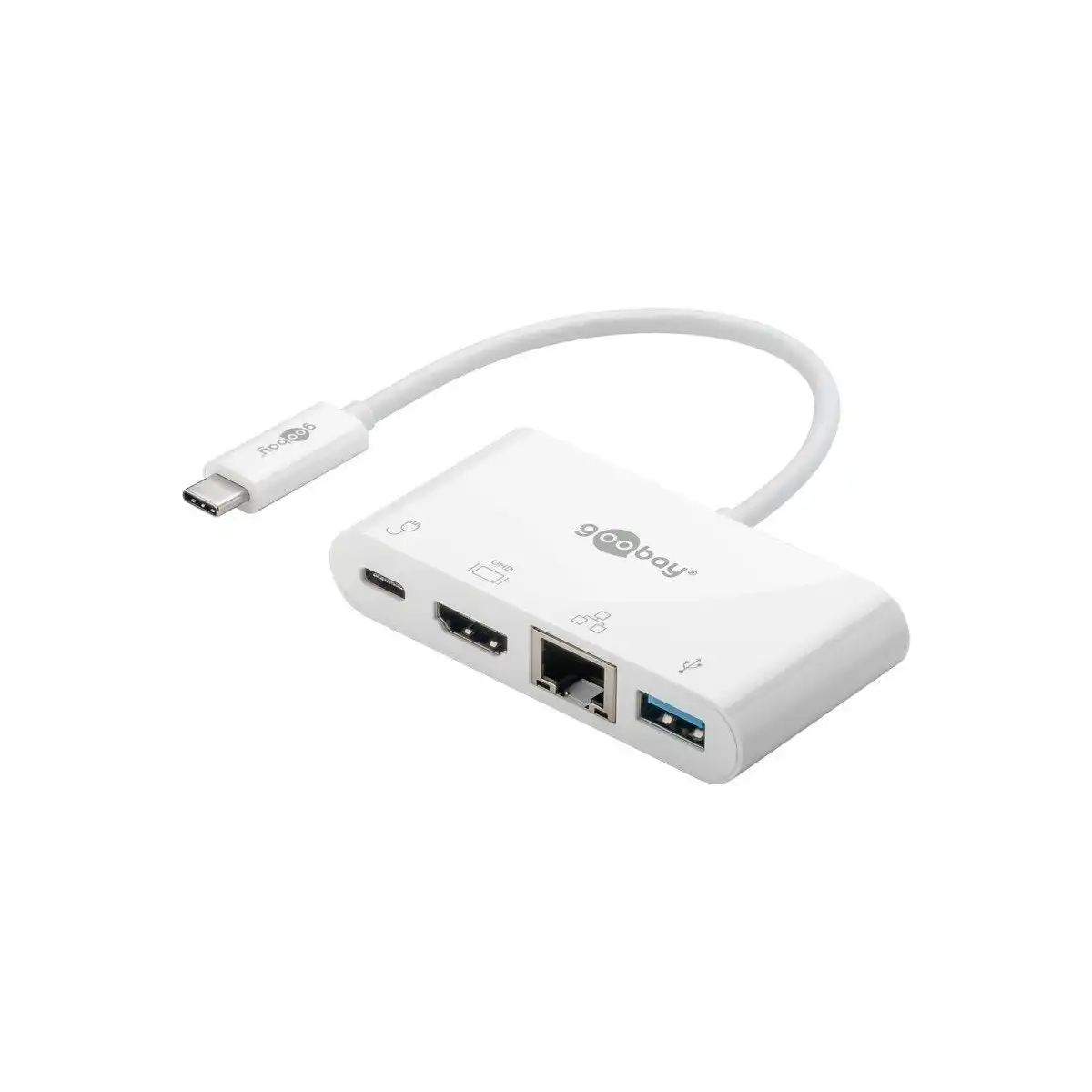 Goobay USB-C Multiport Adapt (HDMI + Ethernet PD) 3A 60W