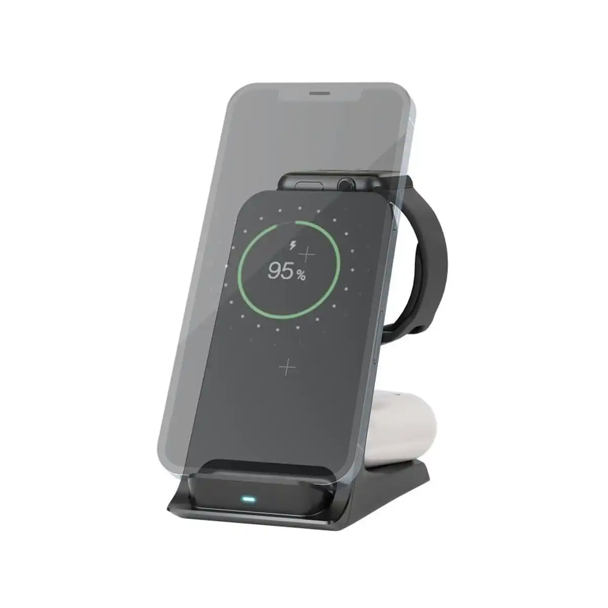 Goobay 3 in 1 Wireless Charger - Black