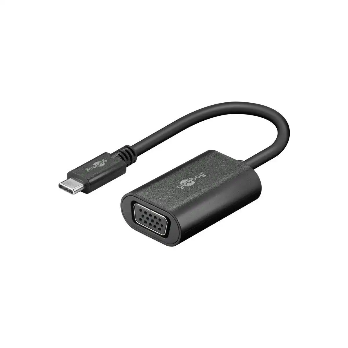 Goobay USB-C- VGA adapter black  0.2m