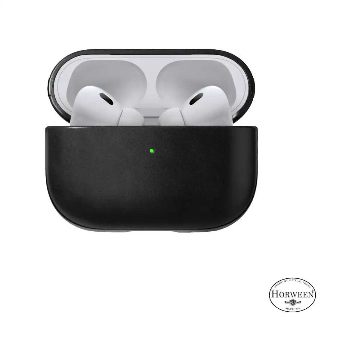 Nomad Modern Leather Case for Apple AirPods Pro 2 - Black Horween Leather