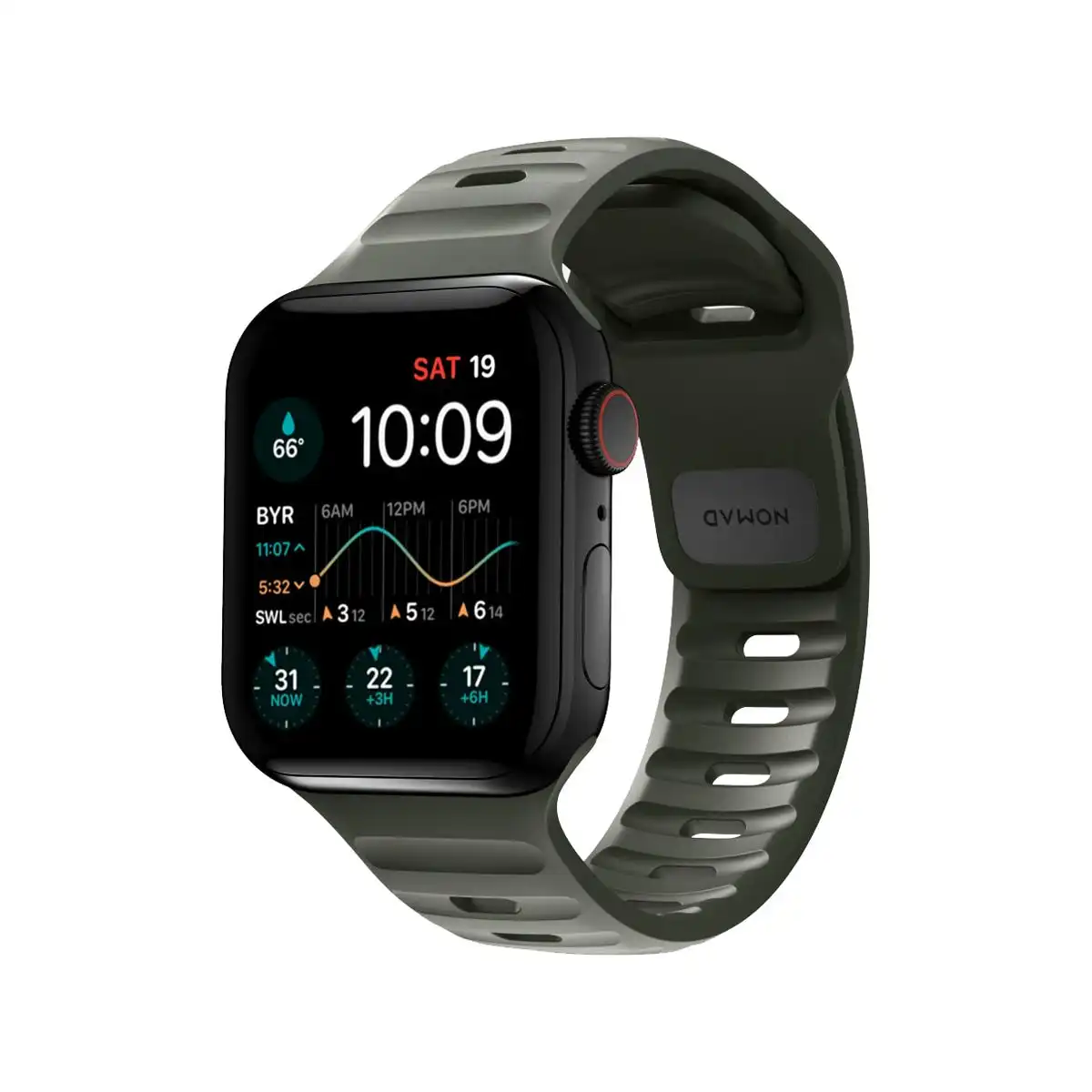 Nomad Apple Watch 45mm Sport Band - Ash Green