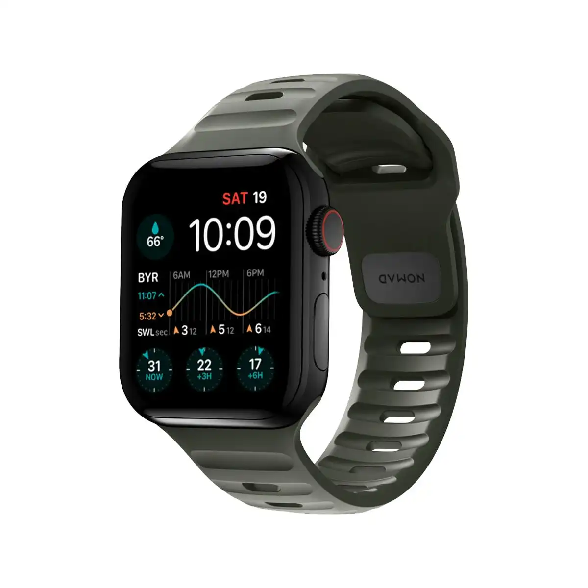 Nomad Apple Watch 45mm / 49mm Sport Band - Ash Green