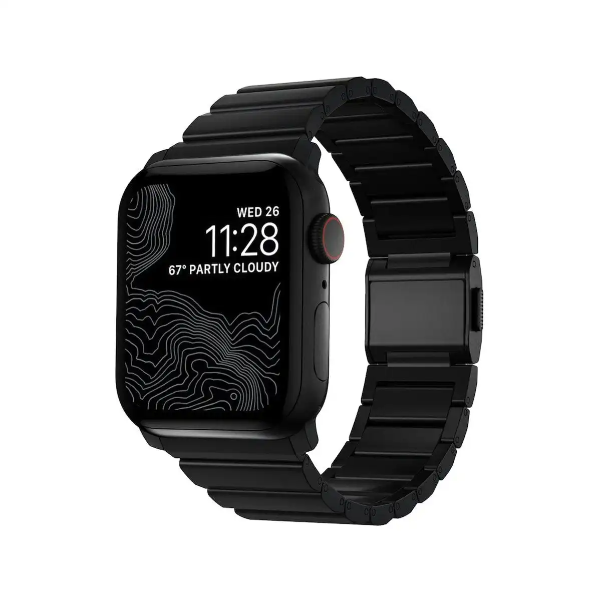 Nomad Titanium Band (42-49mm) For Apple Watch  Black Hardware