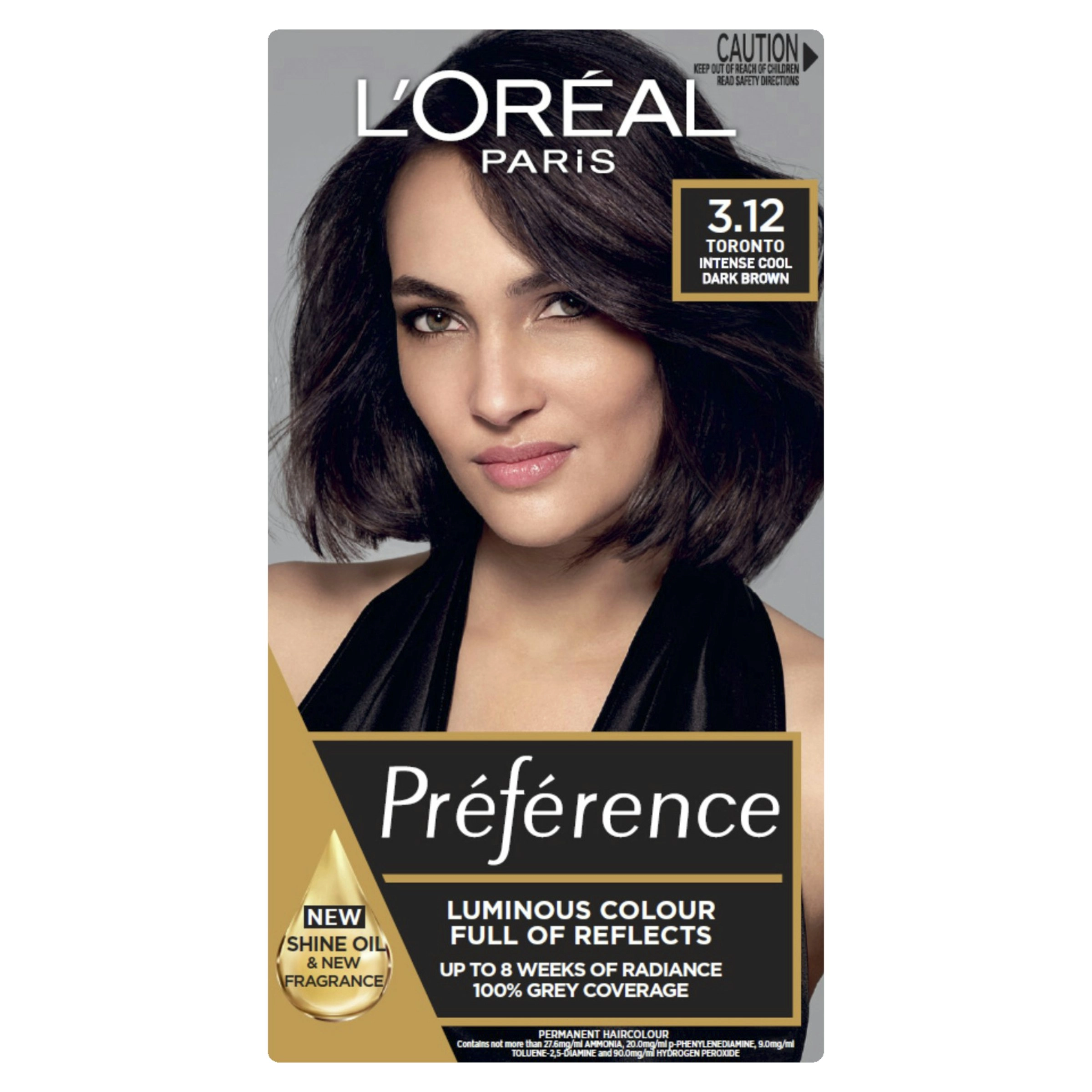 L'Oreal Paris Preference 3.12 Toronto Intense Cool Dark Brown