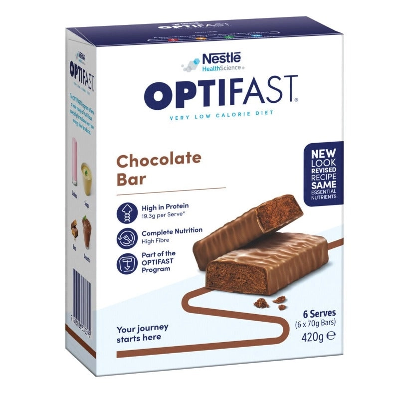 OPTIFAST VLCD Chocolate Bar 6 Pack 70g Bars