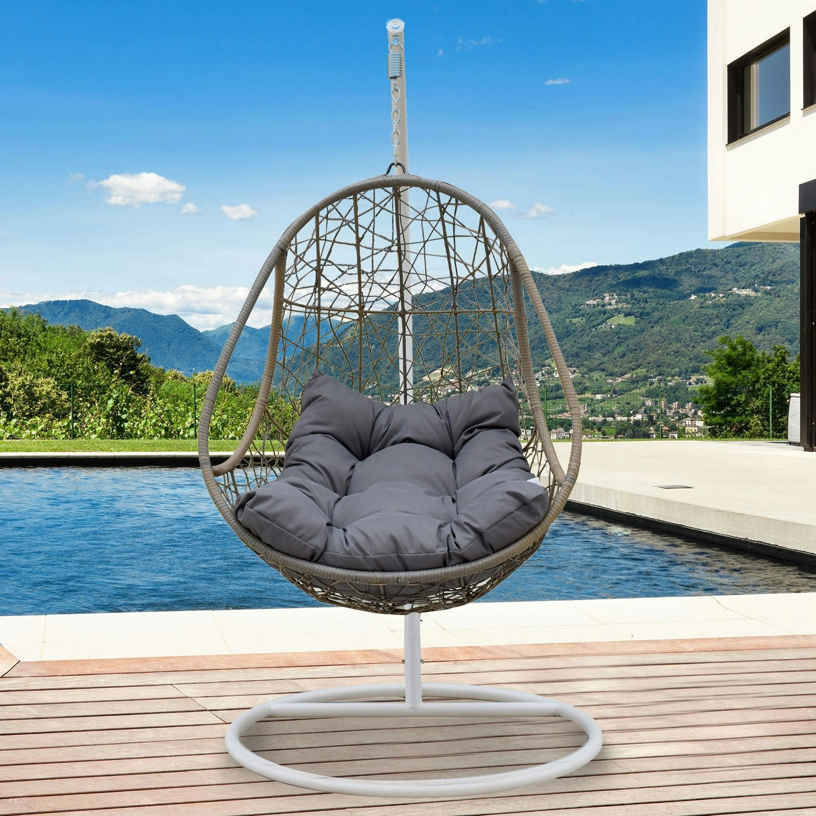 Arcadia Furniture Rocking Egg Chair Swing Lounge Hammock Pod Wicker Curved