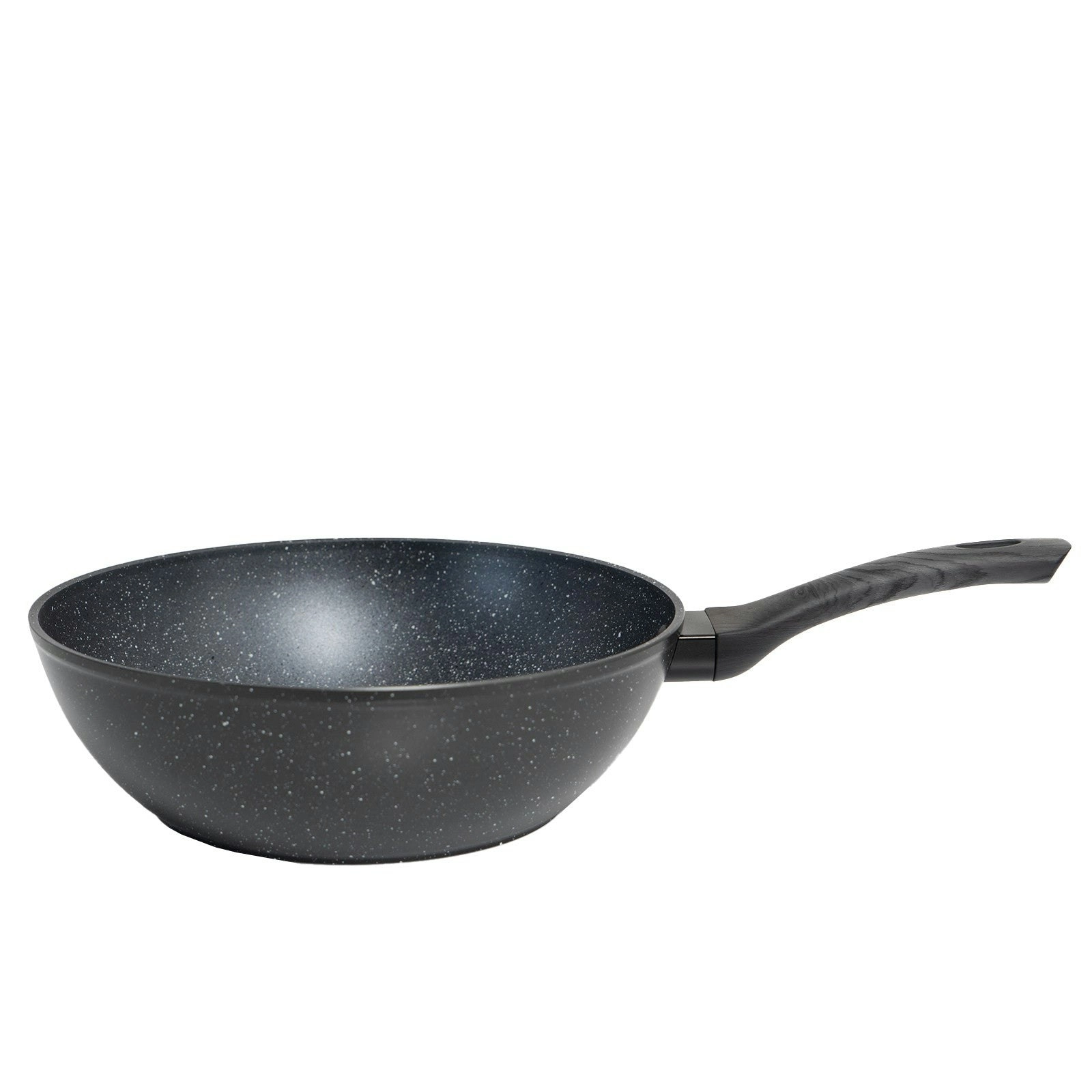 Stone Chef Forged Wok Non Stick Cookware Kitchen Black Grey Handle 28cm