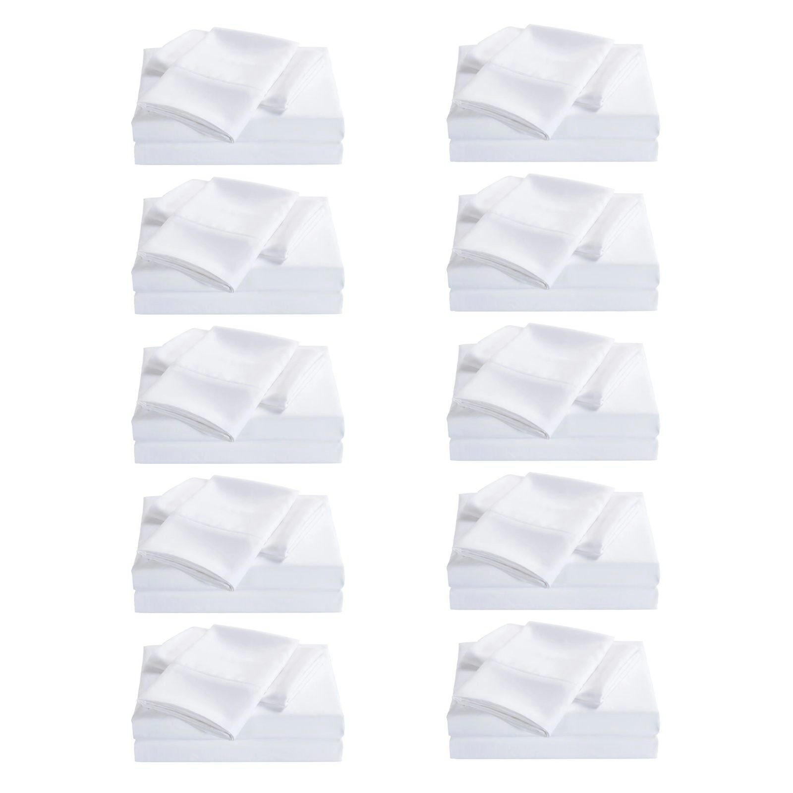 Royal Comfort 2000 Thread Count Original Bamboo Blend White Sheet Set 10 Pack