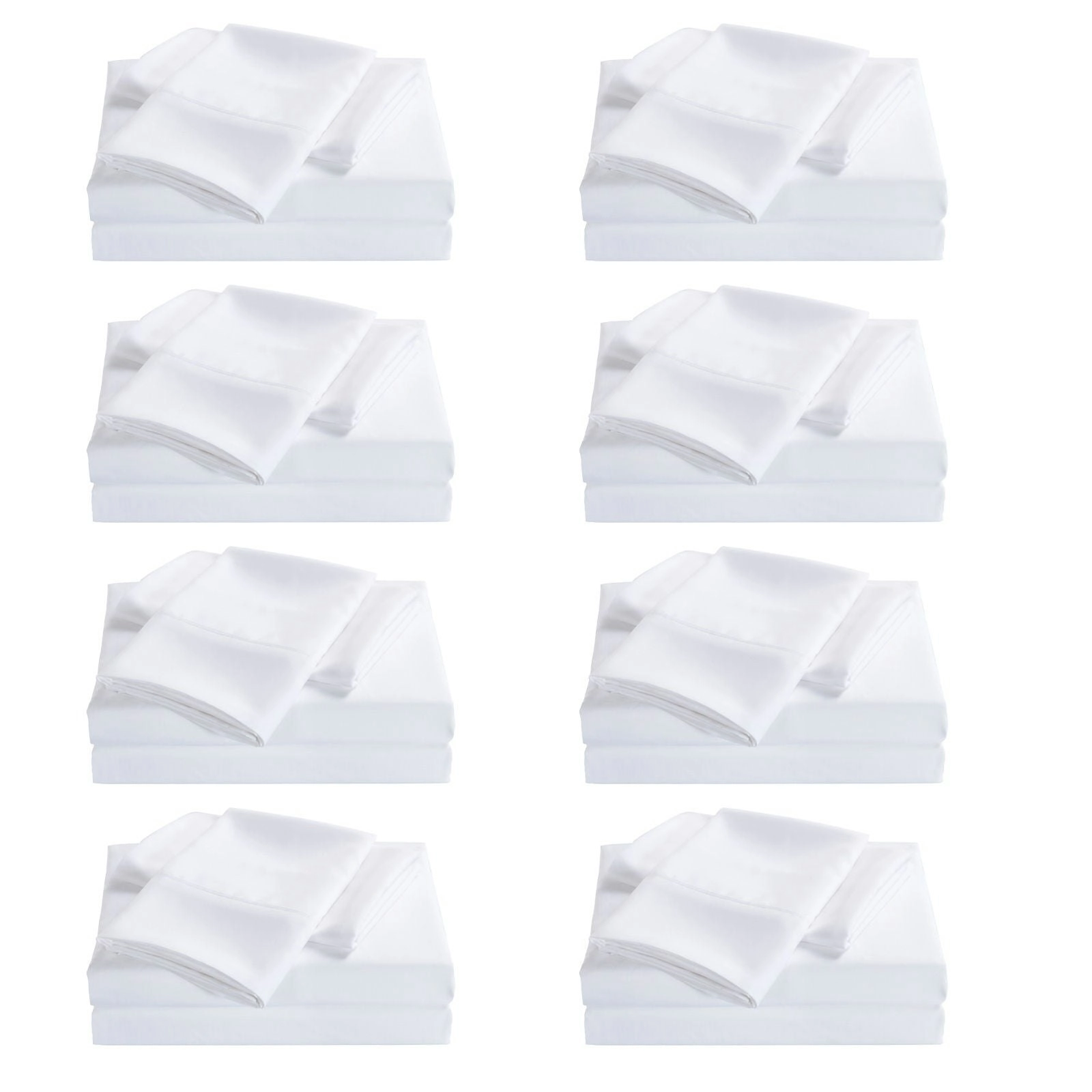 Royal Comfort 2000 Thread Count Original Bamboo Blend White Sheet Set 8 Pack