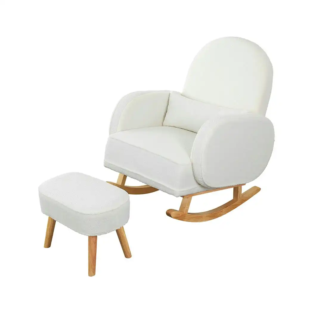 Levede Rocking Chair Nursery Rocker Armchair Lounge Lazy Sofa Ottoman Footstool
