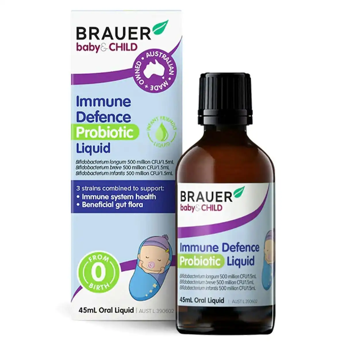 Brauer Baby and Child Immune Defence Probiotic Liquid 45 ml