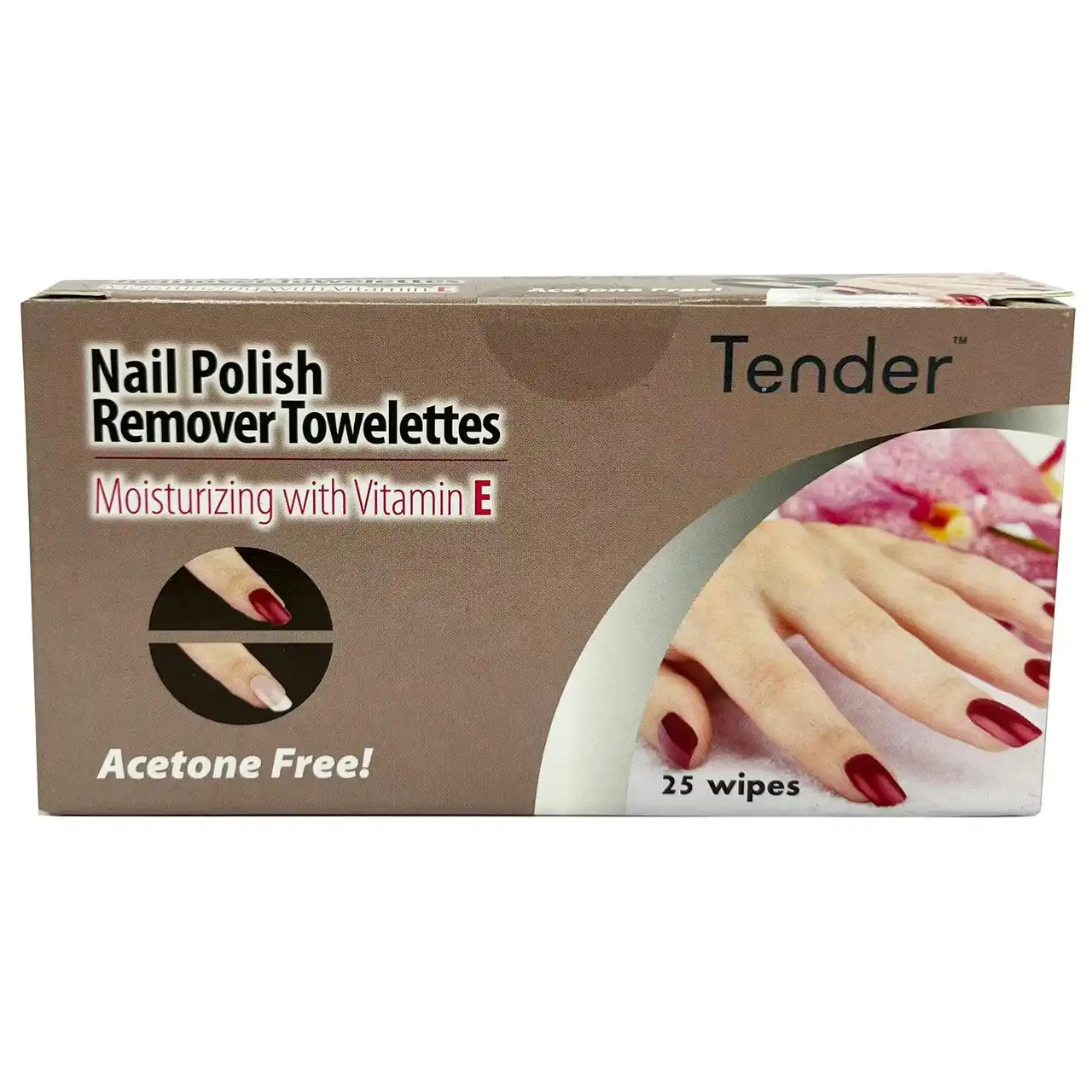 Tender Nail Polish Remover Pads 25 Pack
