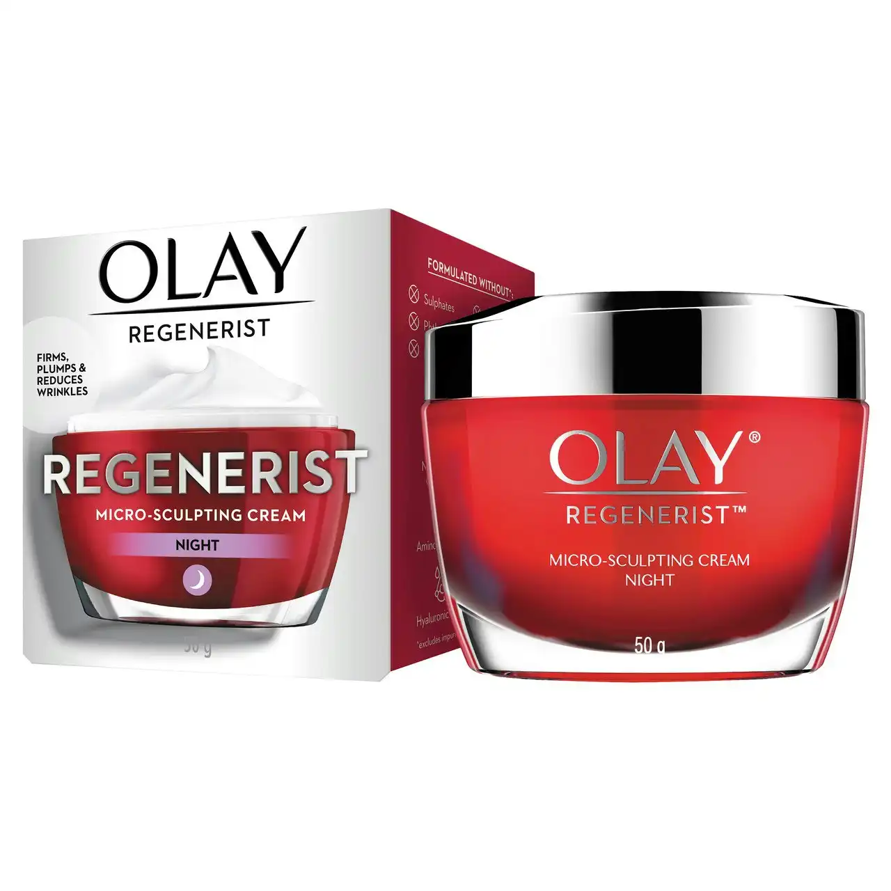 Olay Regenerist Micro-Sculpting Night Face Cream Moisturiser 50g