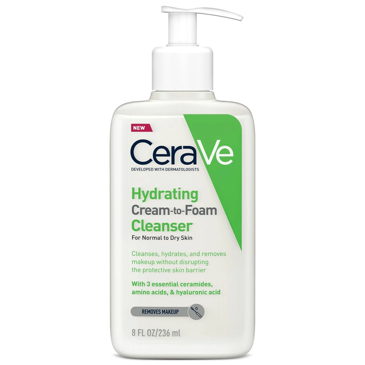 CeraVe Ceramides Hydrating Cream-to-Foam Cleanser 236ml