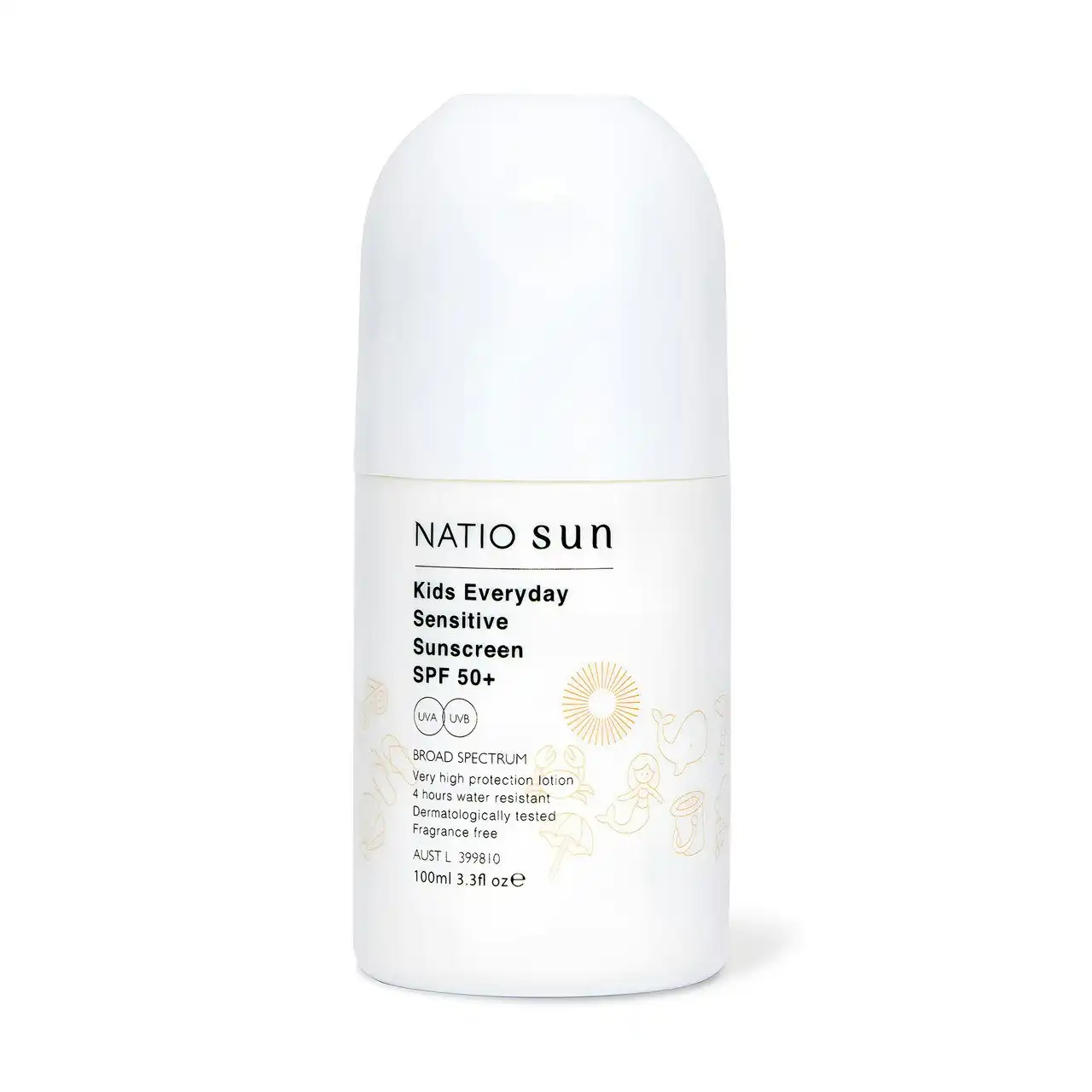 Natio Sun Kids Everyday Sensitive Sunscreen SPF 50+ Roll On 100ml
