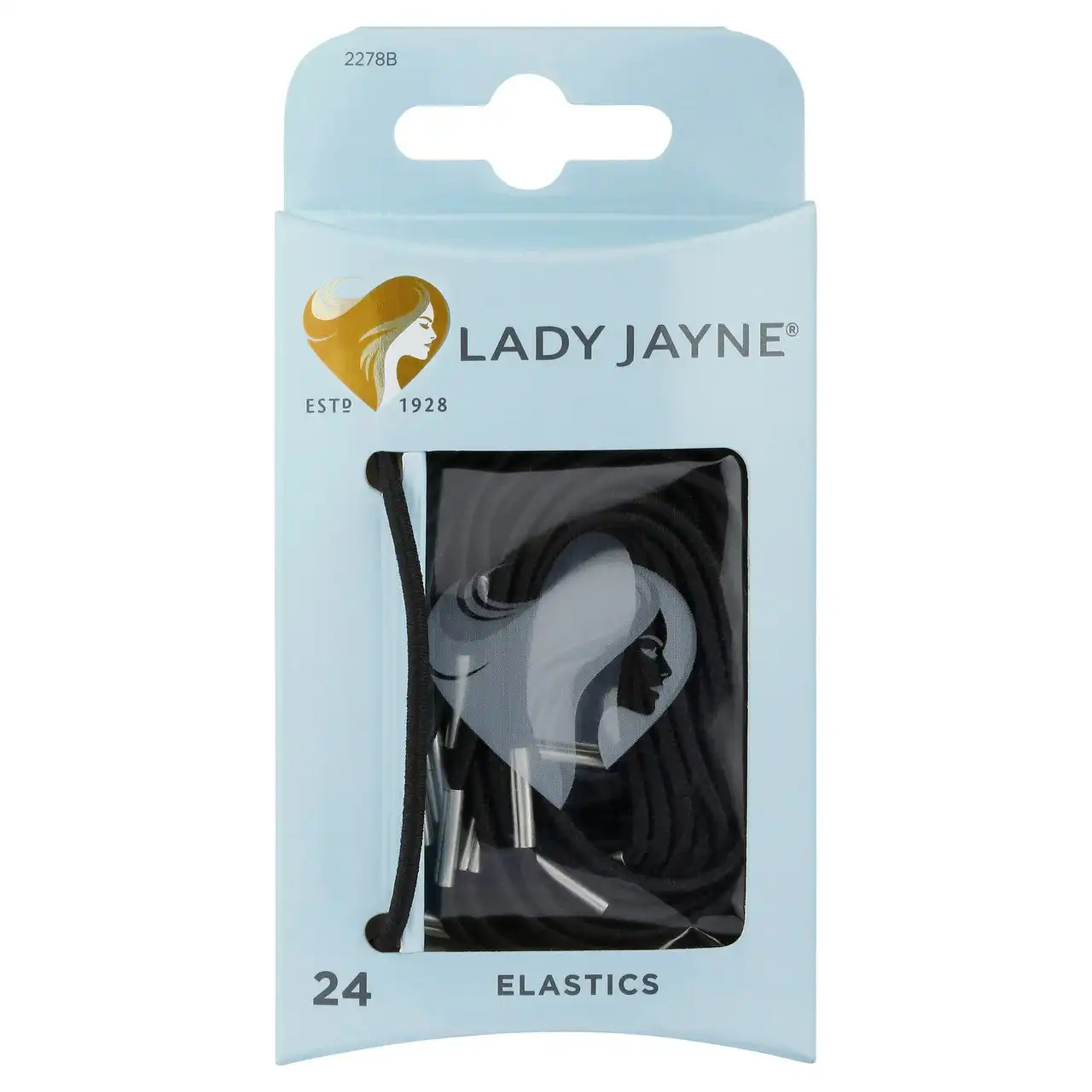 Lady Jayne Black Elastics - 24 Pk