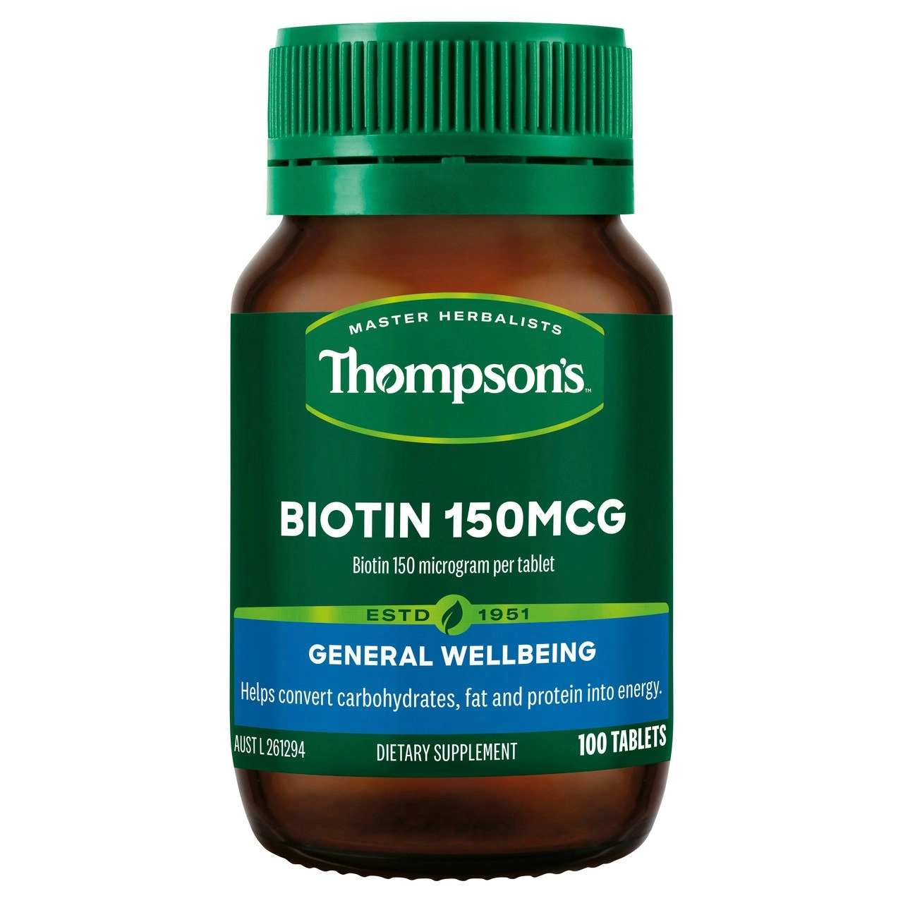 Thompson's Biotin 150mcg 100 Tablets