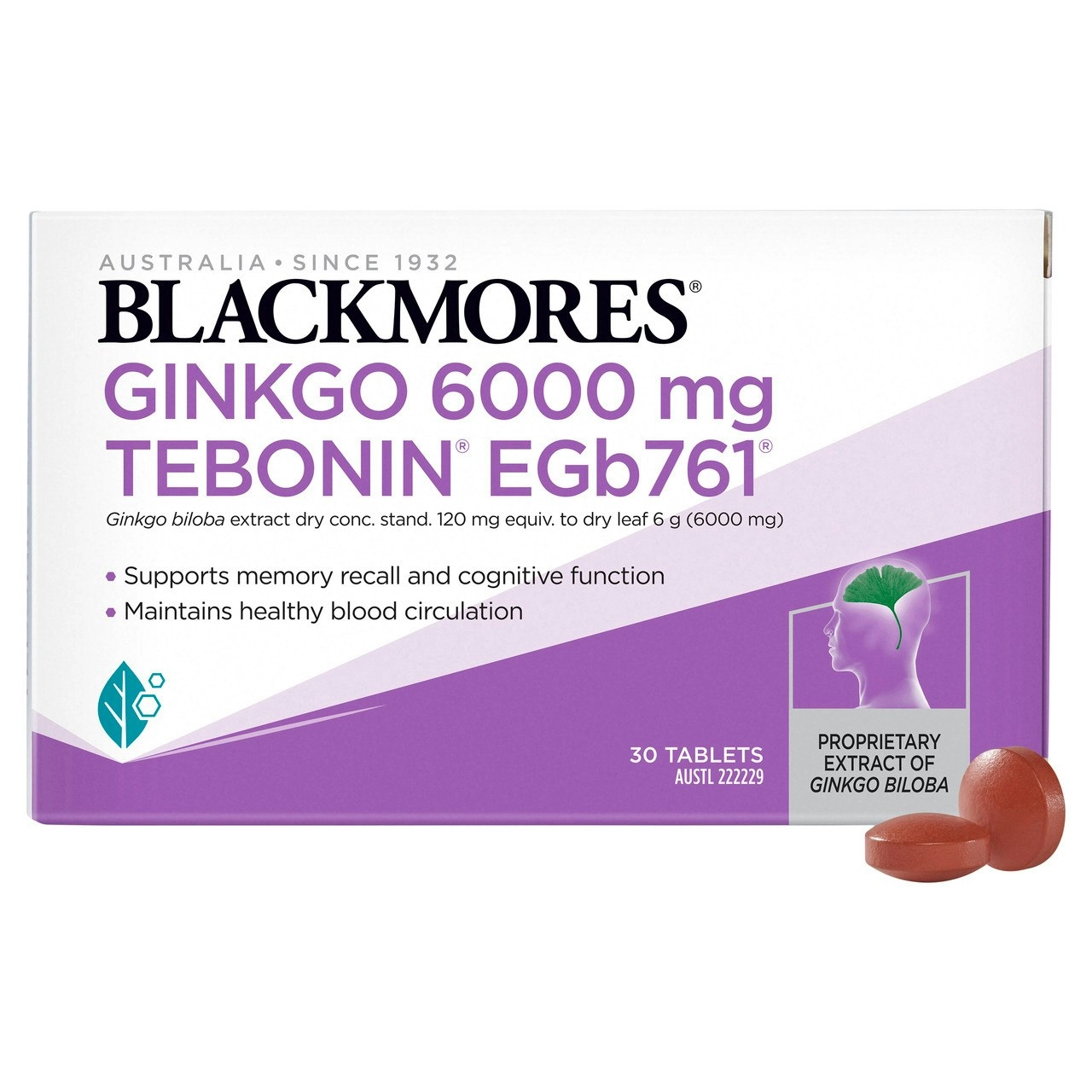 Blackmores Ginkgo 6000mg Tebonin (30)