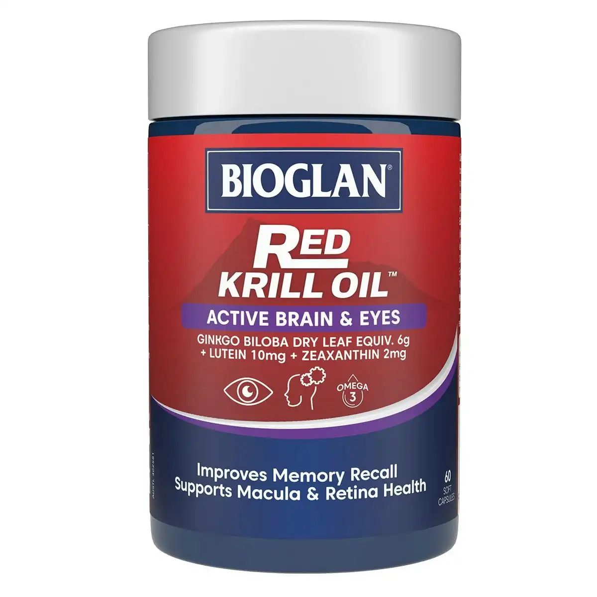 Bioglan Red Krill Oil(TM) Active Brain & Eyes 60 Capsules
