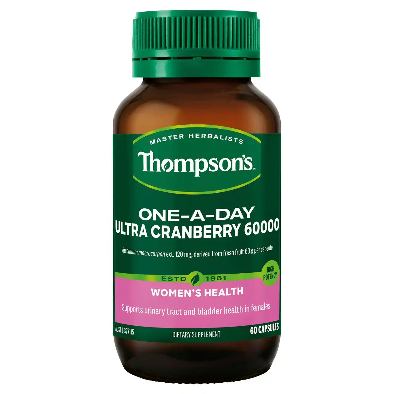 Thompson's One-a-day Ultra Cranberry 60000 60 Capsules