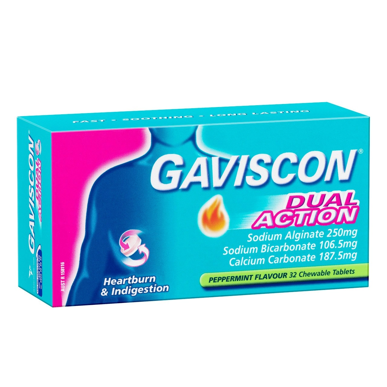 Gaviscon Dual Action Peppermint 32 Pack