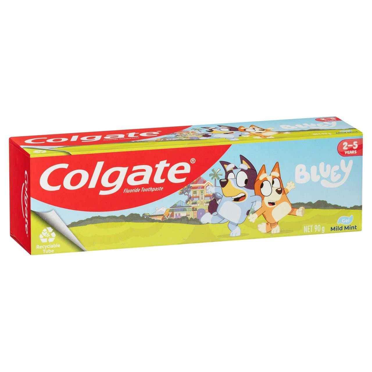 Colgate Kids Junior Bluey Toothpaste, 90g, Children 2 - 5 Years, Mild Mint Gel