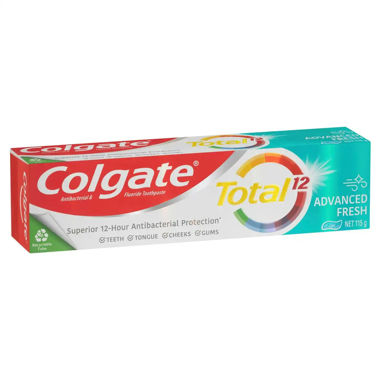 Colgate Total Advanced Fresh Gel Antibacterial Toothpaste 115g, Whole Mouth Health, Multi Benefit