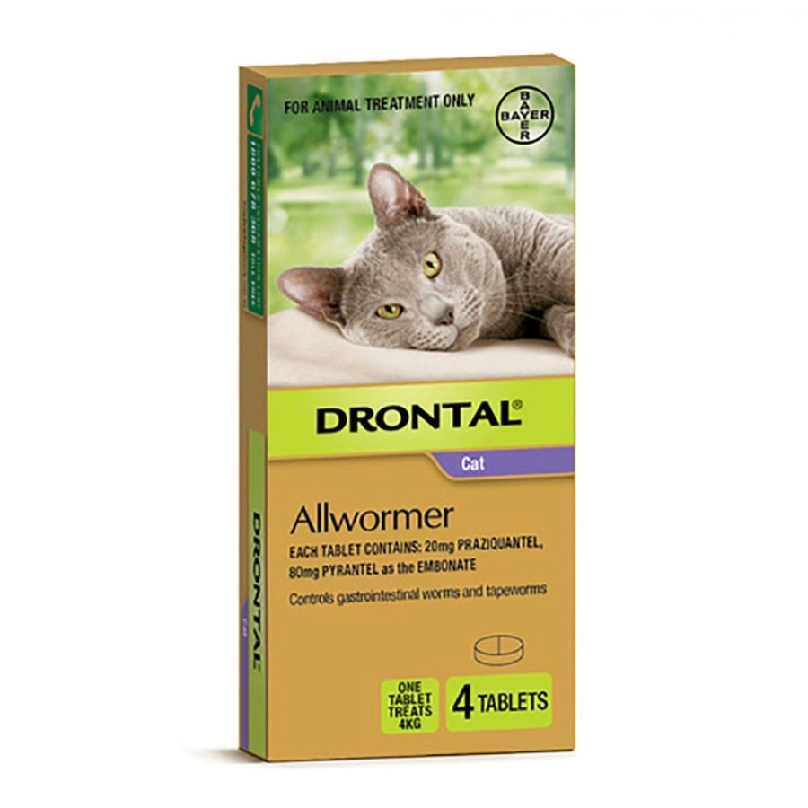 Drontal Allwormer 4 Tablets For Cat