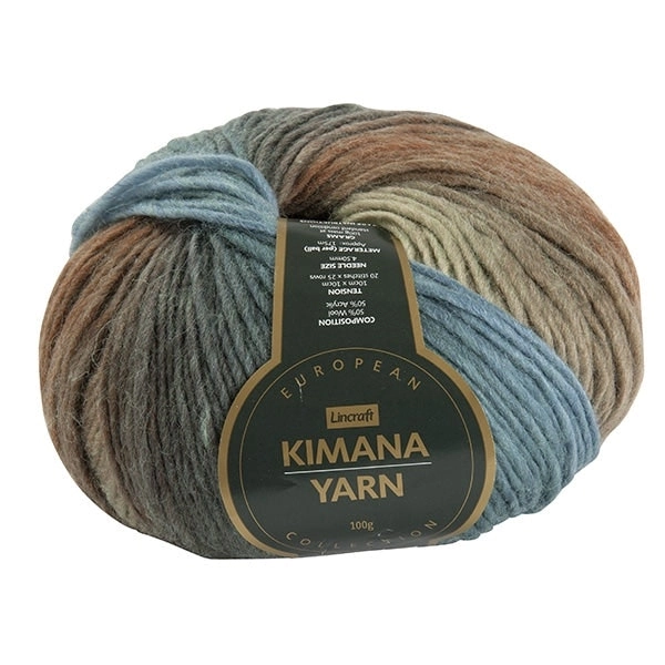 European Collection Kimana Crochet & Knitting Yarn, 100g Wool Acrylic Yarn