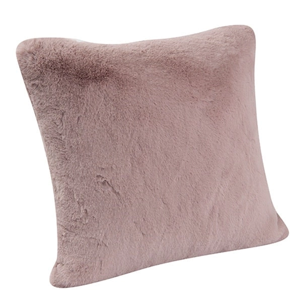 Alaska Faux Fur Cushion, Dusty Pink - Mayfair & Bond