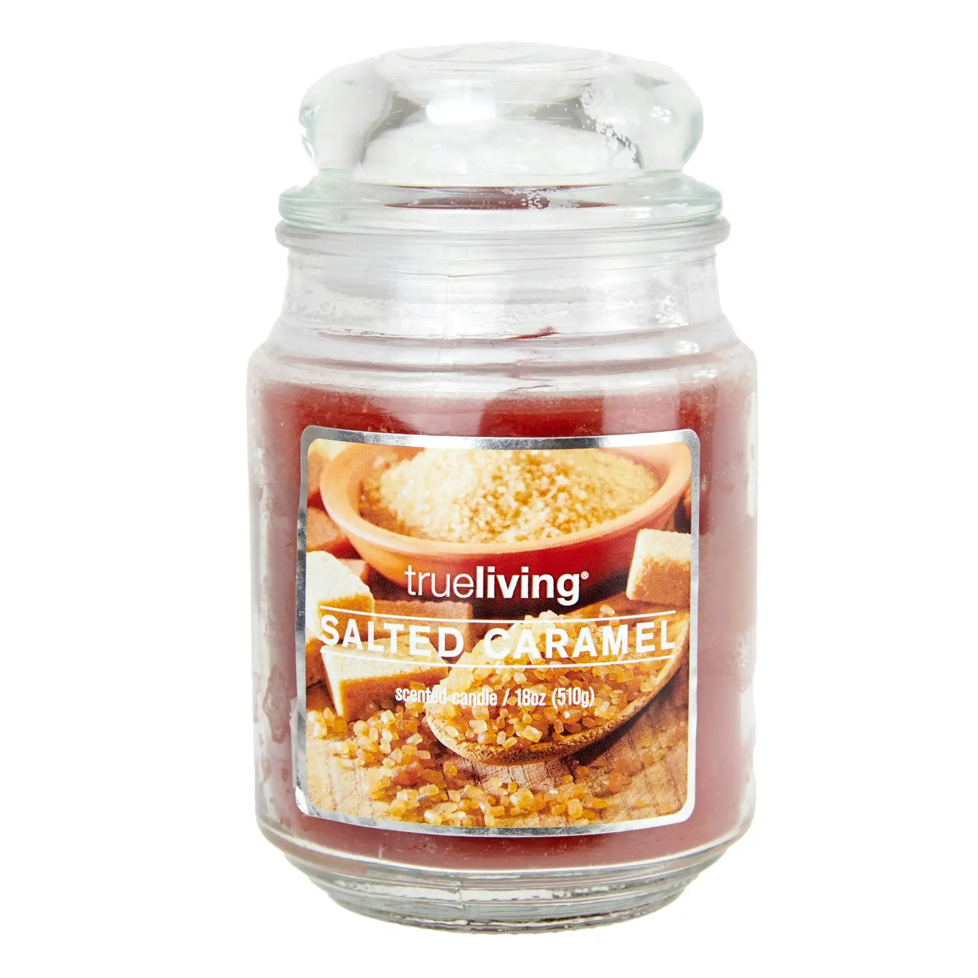 True Living Jar Candle, Salted Caramel- 510g