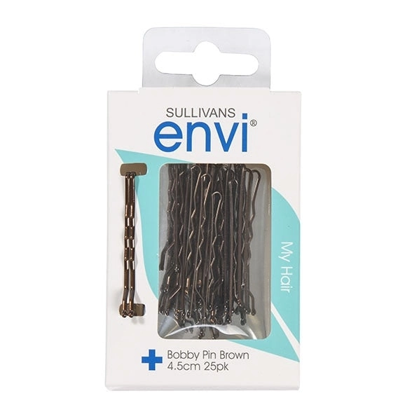 Bobby Pins, Brown 4.5cm - 25pk - Envi