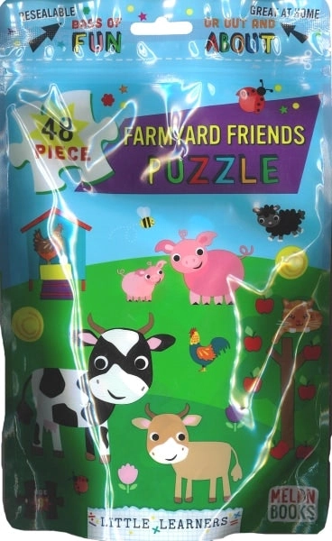 Melon Books 48-Piece Puzzle Bags, Farmyard Friends- 36.3cmx26.5cm