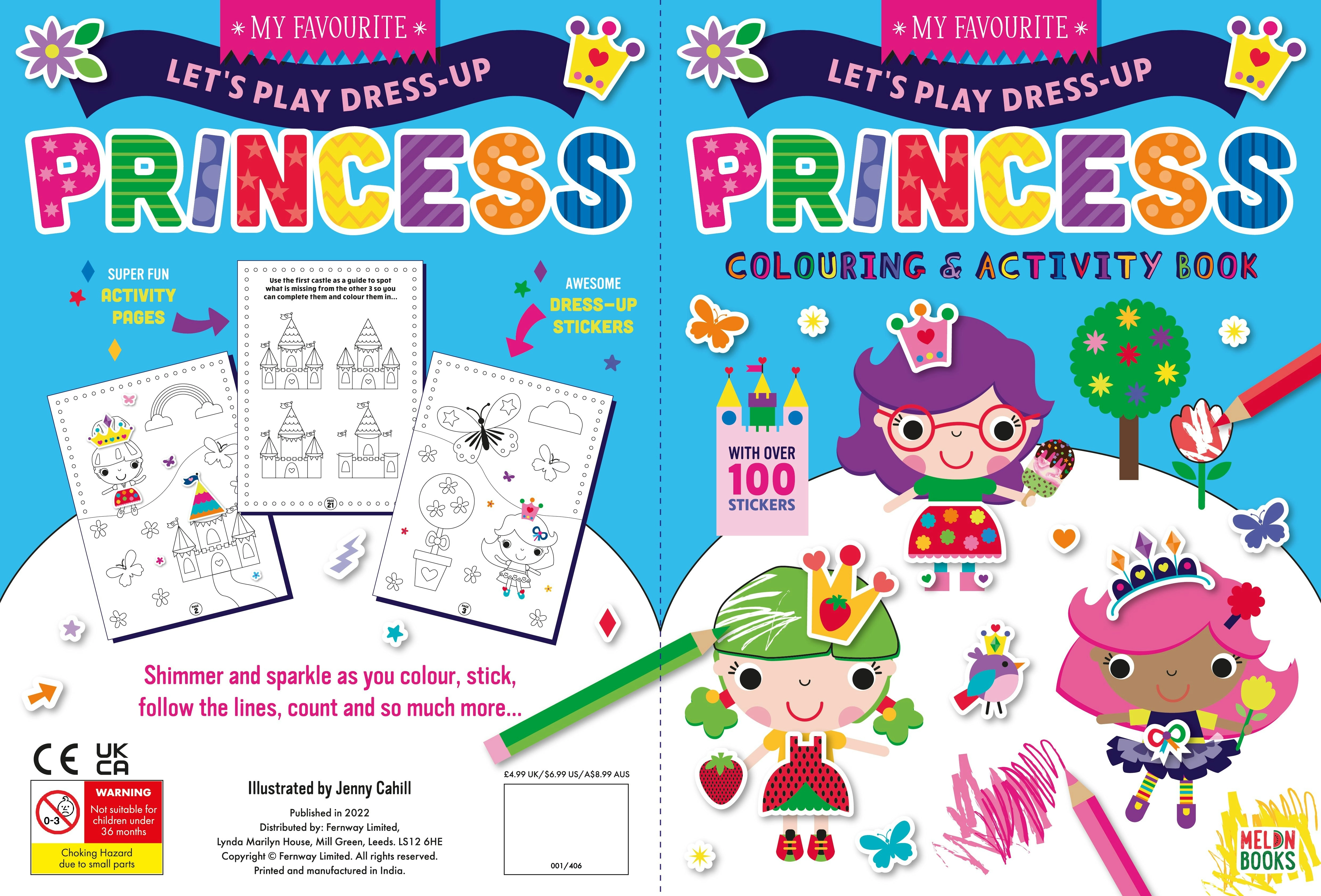 Lets Play Dress Up Colouring & Activity Book, Princess