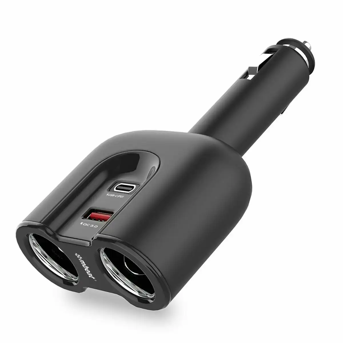 mBeat Dual Port & Qc3.0 Car Charger With Cigar Lighter Splitter