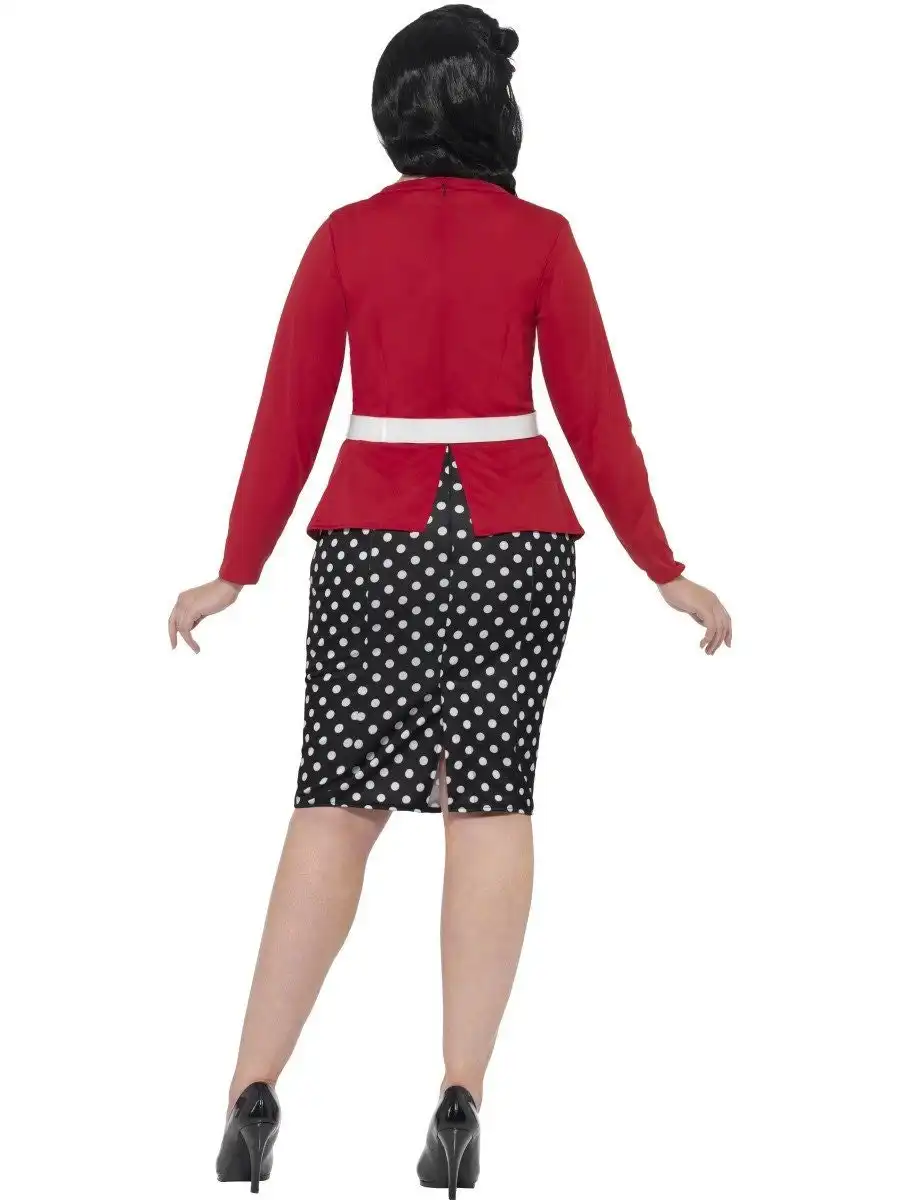Curves 50's Pin Up Plus Womens Costume