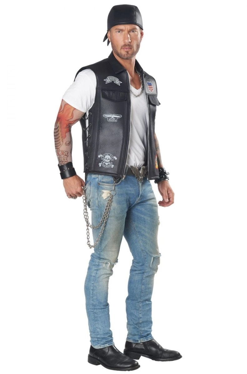 Bad Biker Vest Adult Costume