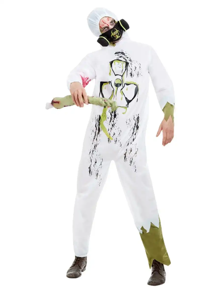 White Biohazard Suit Mens Costume
