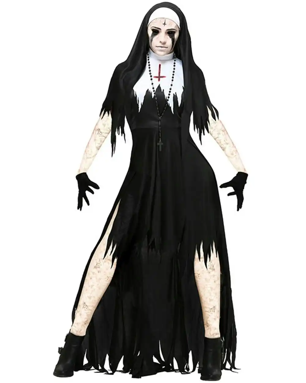 Dark Zombie Nun Womens Costume