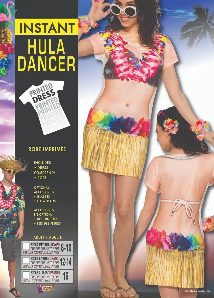 Hula Dancer Shirt Womens Costume