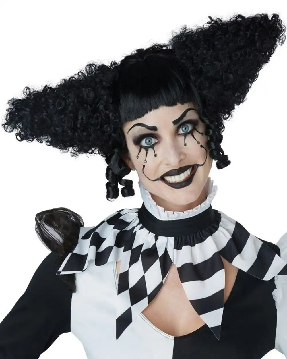 Black Creepy Clown Costume Wig