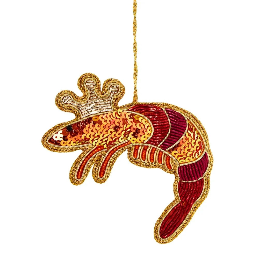 Belle King Prawn Sequin Hanging Decoration